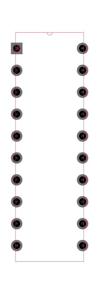 MAX508ACPP+封装焊盘图