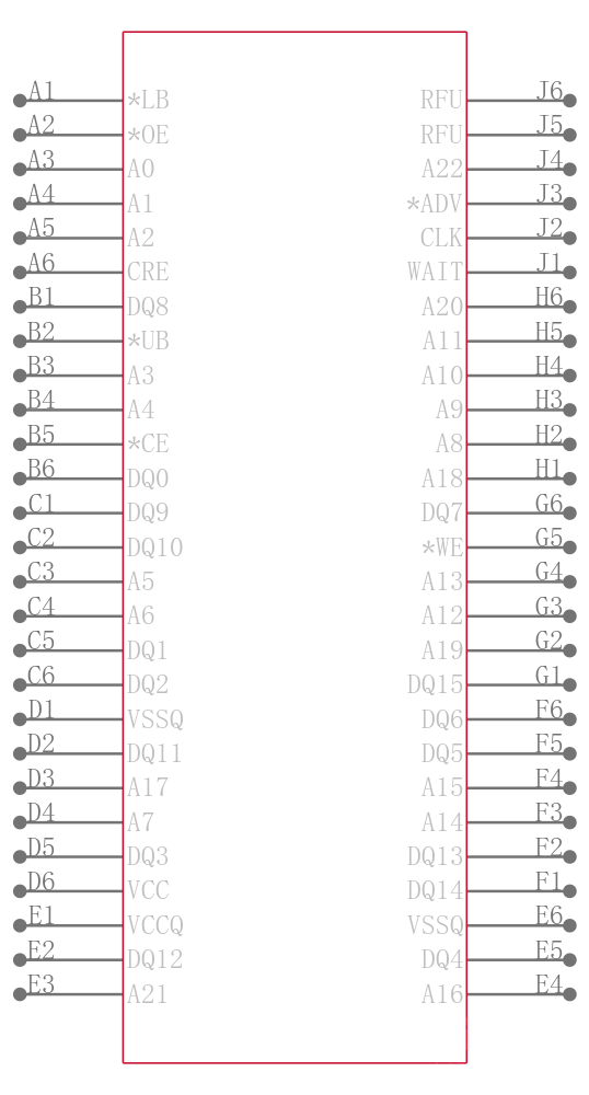 MT45W8MW16BGX-701 IT TR引脚图