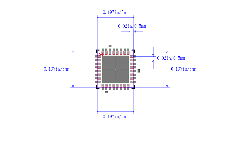 MKL14Z64VFM4封装图