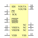 MCP4902-E/ST引脚图
