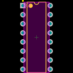 MCP3304-CI/P封装焊盘图