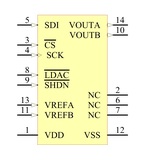 MCP4912-E/ST引脚图