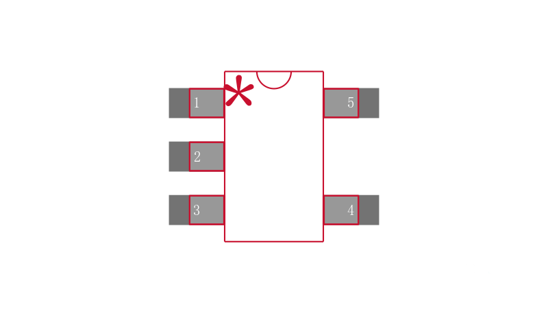 MIC5219-3.3YM5-TR封装焊盘图