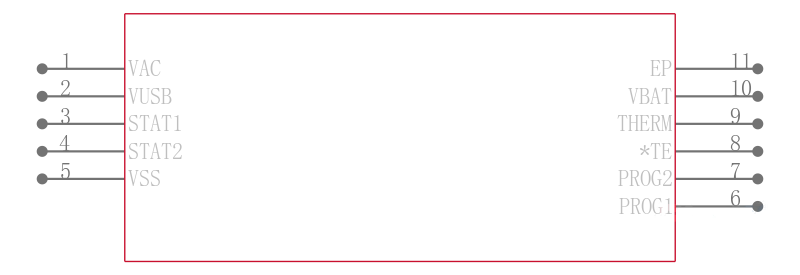 MCP73838-FJI/MF引脚图