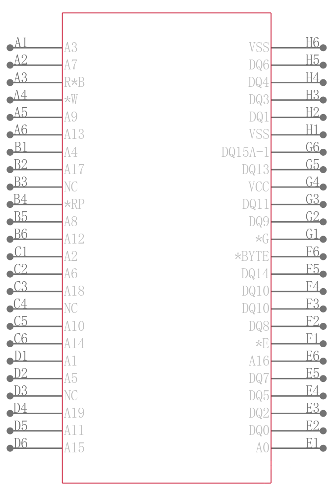 M29W160ET70ZA6F引脚图