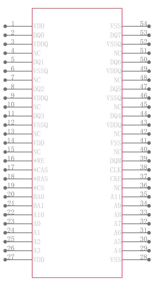 MT48LC16M8A2P-75:G TR引脚图