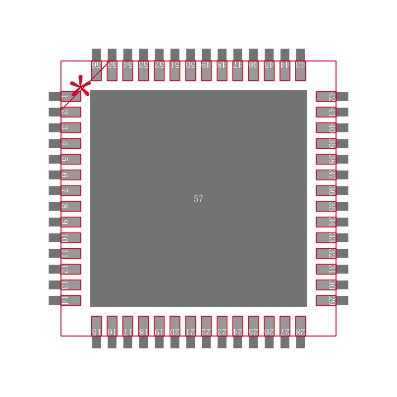 MAX19713ETN+TGH7封装焊盘图