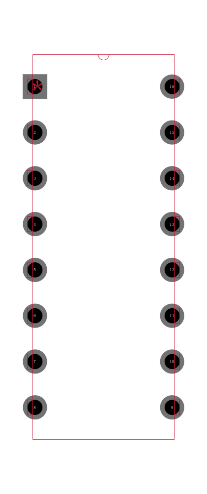 MAX313MJE封装焊盘图