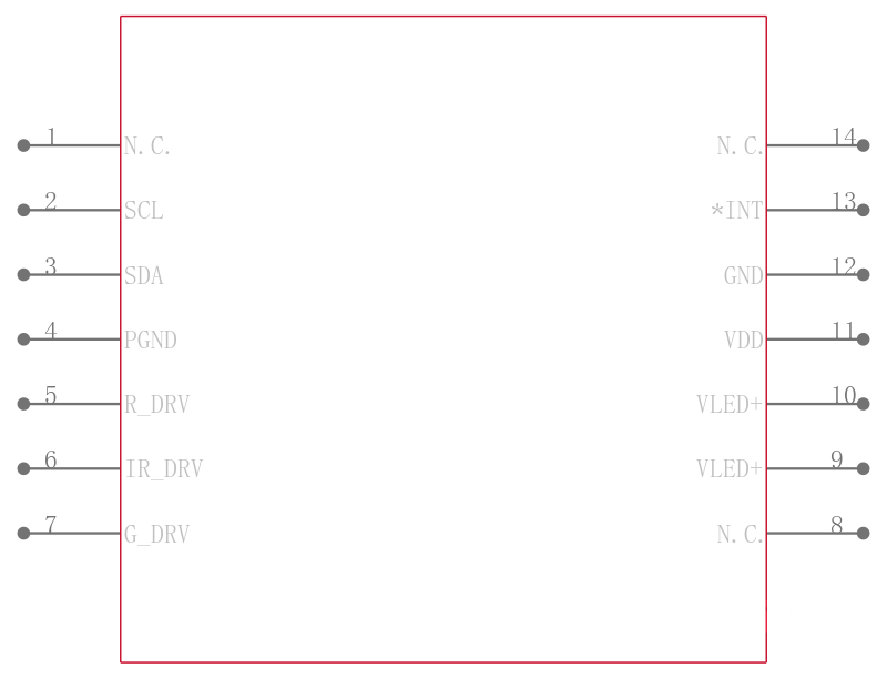 MAX30105EFD+引脚图