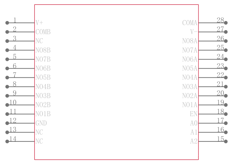 MAX307EUI/GG8引脚图