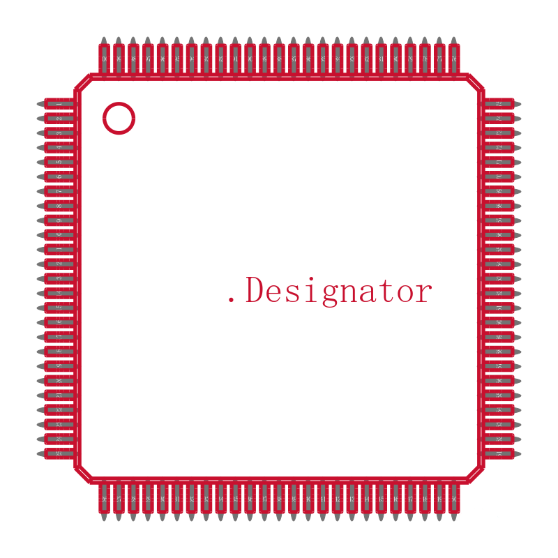 MSP432P401RIPZR封装焊盘图