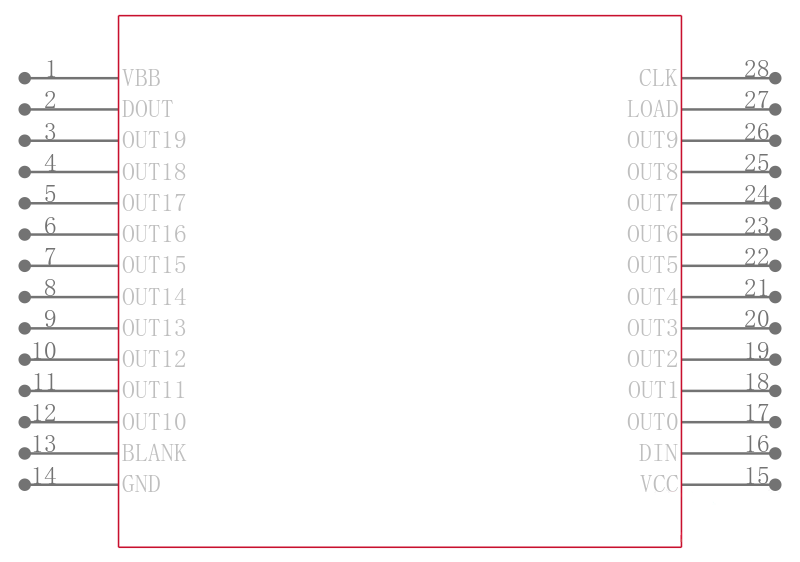MAX6921AWI-T引脚图