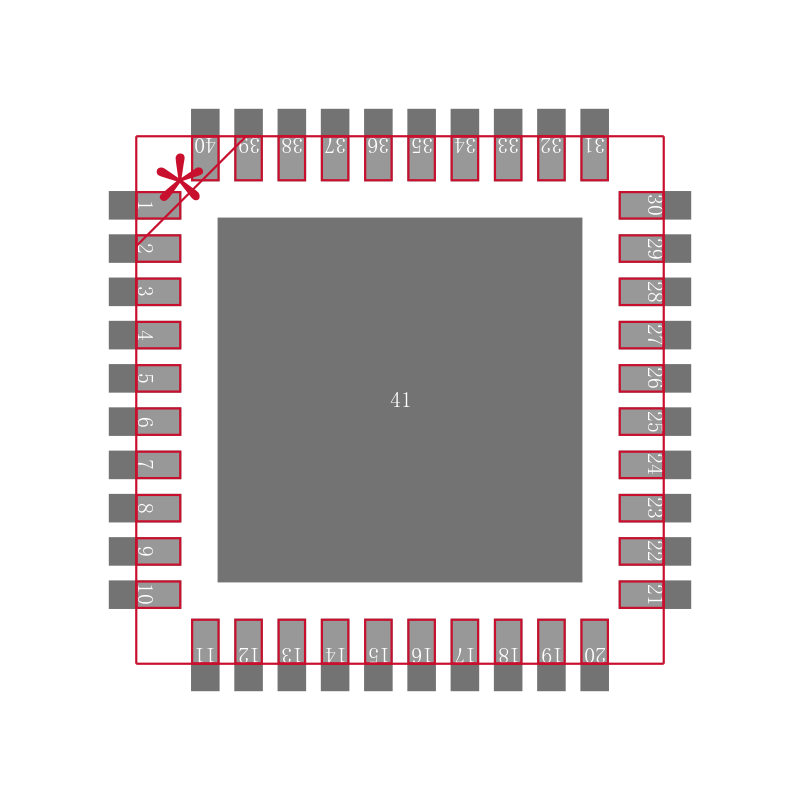 MAX6957ATL封装焊盘图