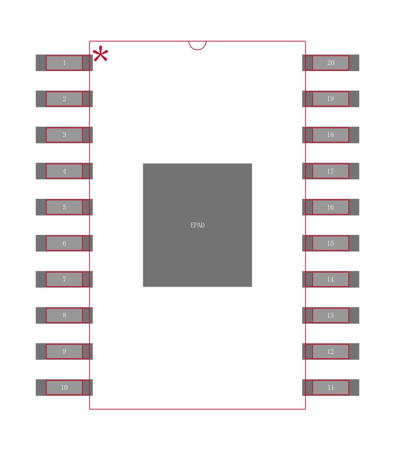 OPA569AIDWPG4封装焊盘图
