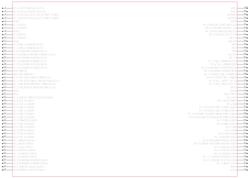 MSP430FR6047IPZR引脚图