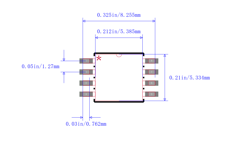 PIC12C509A-04I/SM封装图