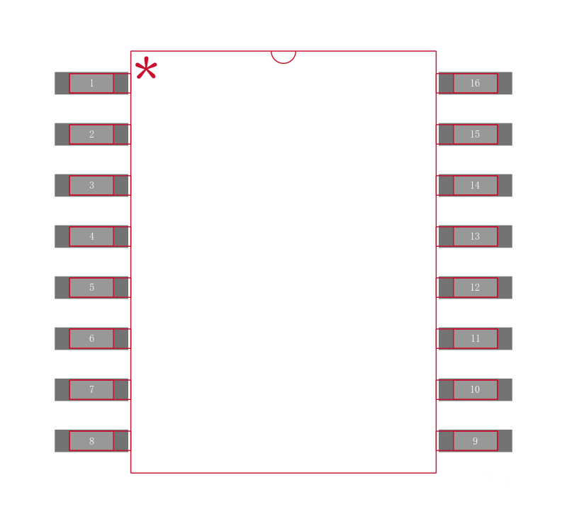 PCF8574TS/3封装焊盘图