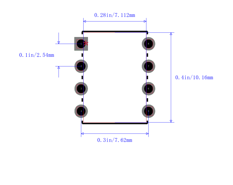 PIC12LC508A-04/P封装图