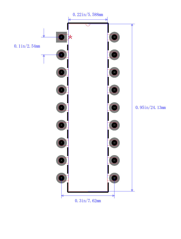 PIC16LC620A-04E/P封装图