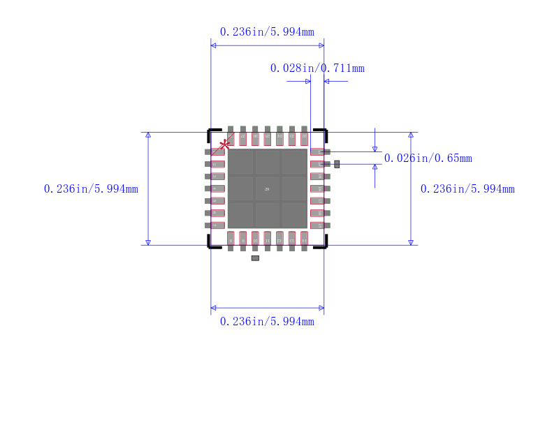 PIC16LF1826-E/ML封装图