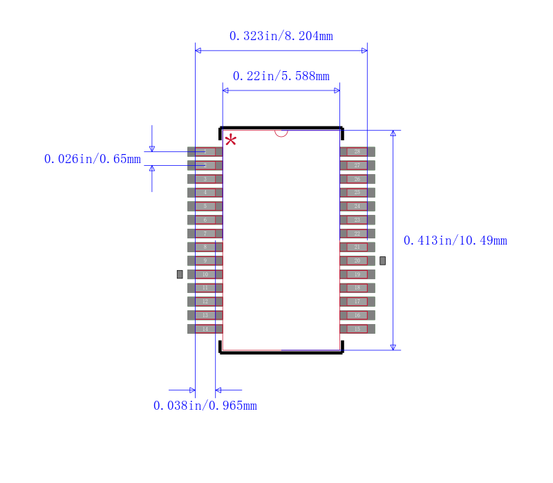 PIC16LF1938-E/SS封装图