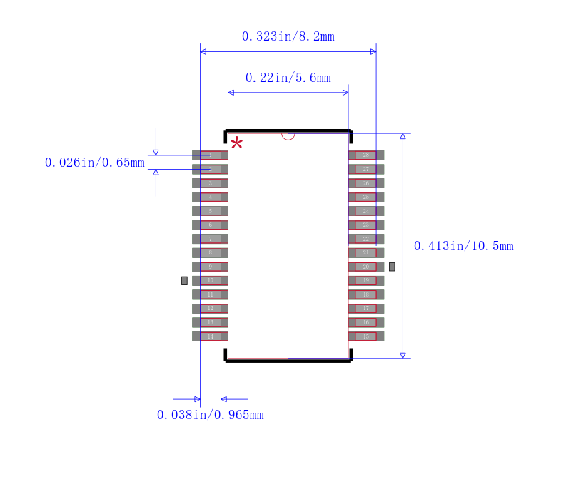 PIC16LF722T-I/SS封装图