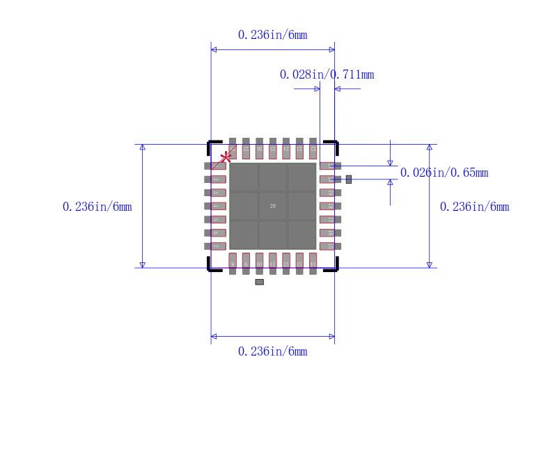 PIC16LF723-E/ML封装图