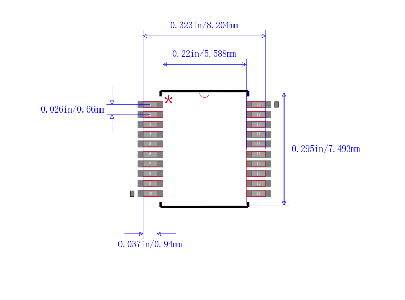 PIC18LF13K22-E/SS封装图