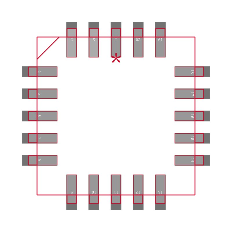 PALCE16V8-10JC封装焊盘图