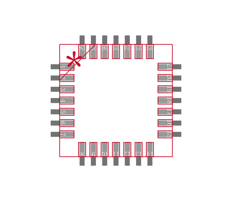 PIC16F1826T-I/MV封装焊盘图