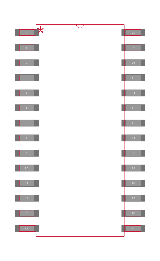 PIC16LF1716-E/SO封装焊盘图