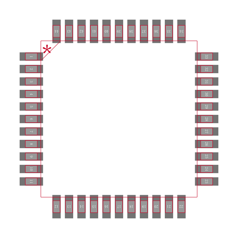 PIC16LF1907-E/PT封装焊盘图