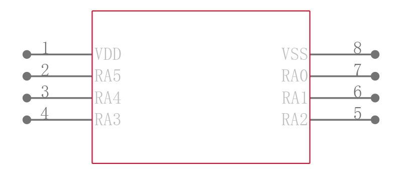 PIC12LF1612-E/SN引脚图