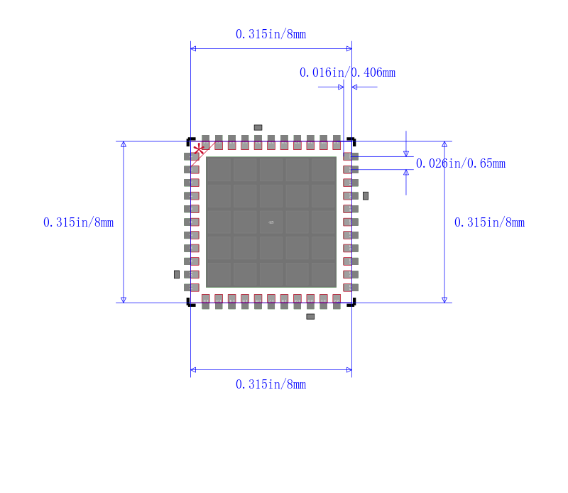 PIC16LF707T-I/ML封装图