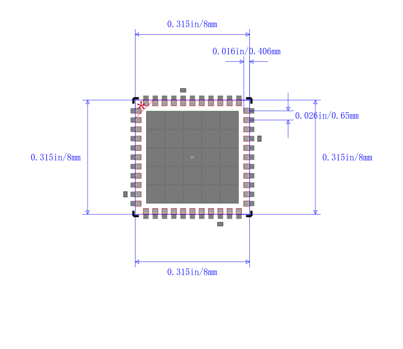 PIC18F45K80T-I/ML封装图