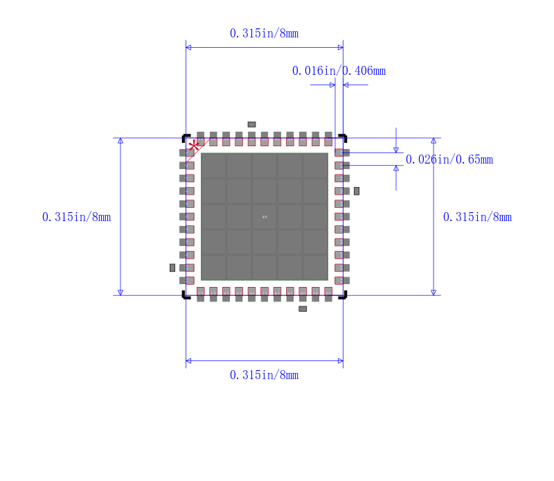PIC24HJ32GP204T-I/ML封装图