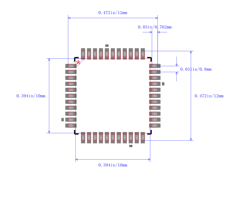 PIC32MX150F128DT-V/PT封装图