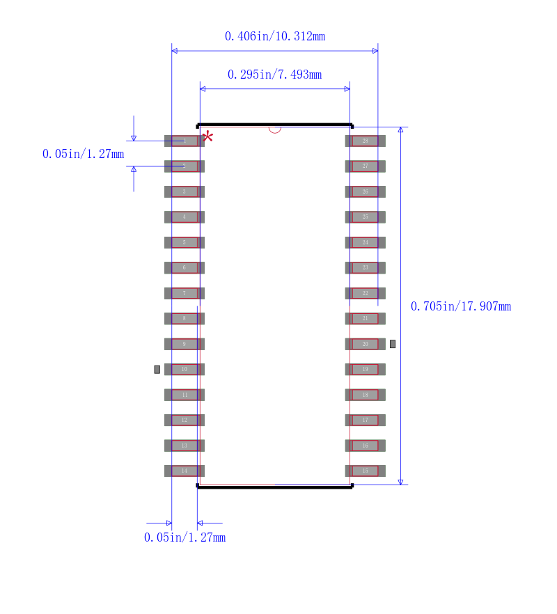 PIC32MX230F064BT-I/SO封装图