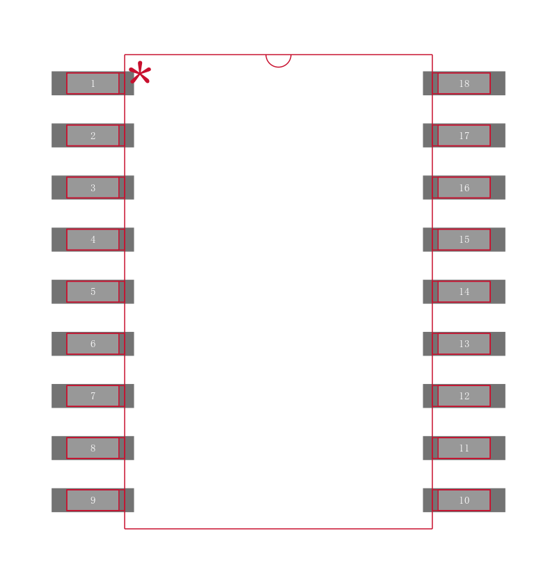 PIC16C54-10I/SO封装焊盘图