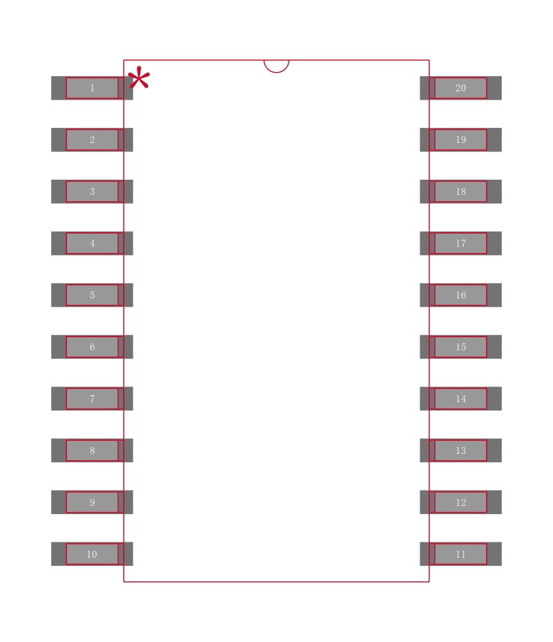 PIC16C710-04/SS封装焊盘图