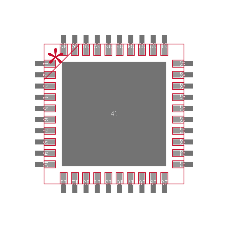 PIC16F1937T-I/MV封装焊盘图