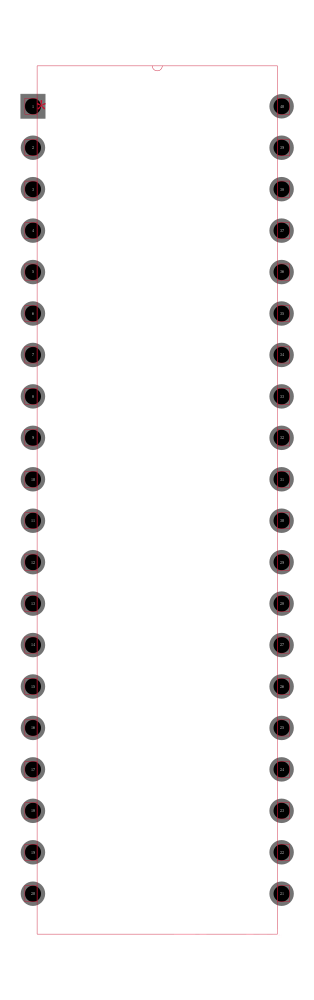 PIC18F4321-E/P封装焊盘图