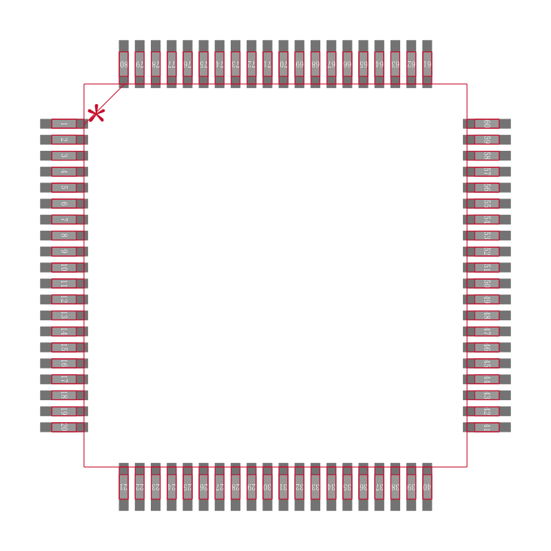PIC18F85K22T-I/PT封装焊盘图