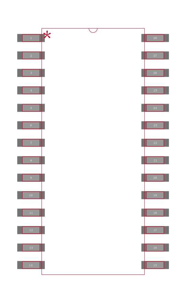 PIC24EP64GP202-I/SO封装焊盘图