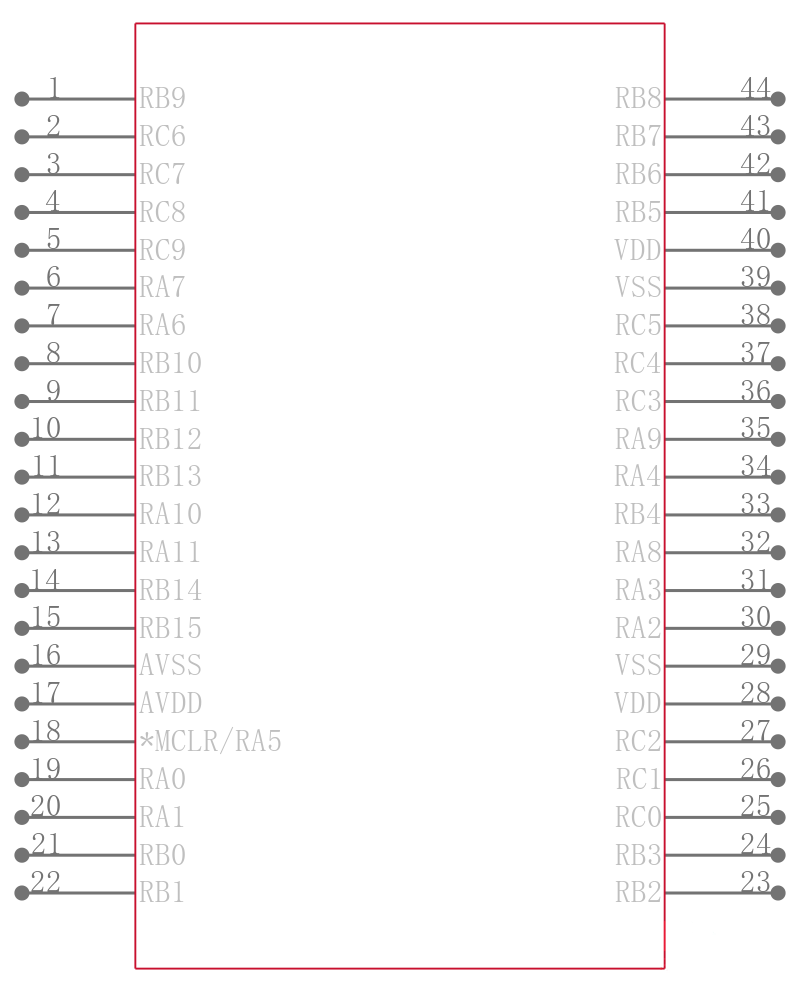 PIC24FV08KM204-I/PT引脚图