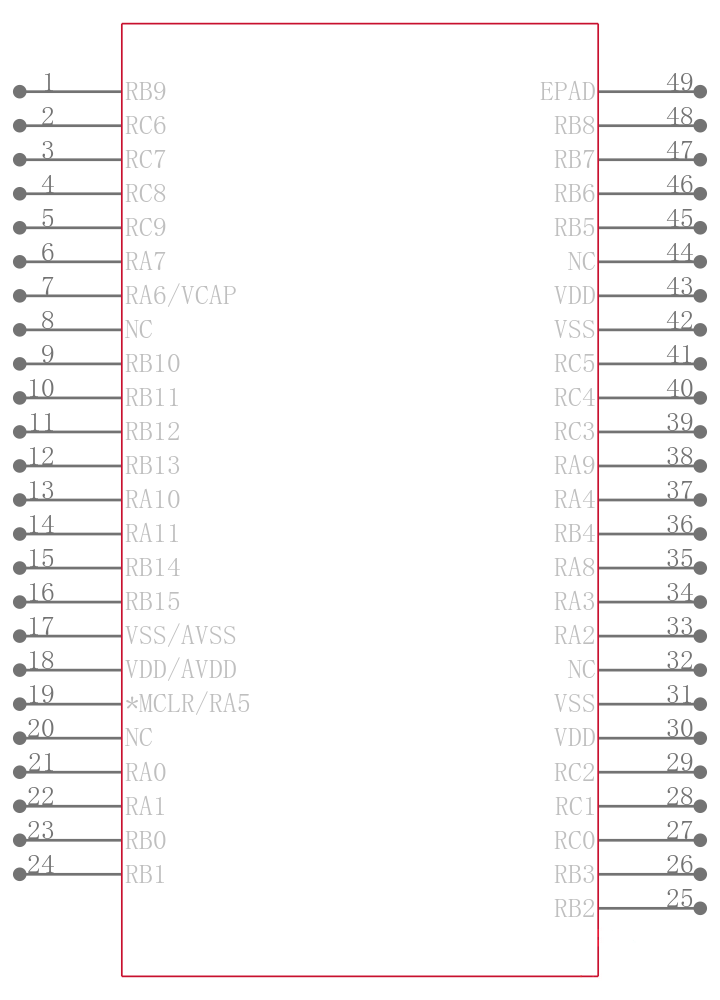 PIC24FV32KA304-E/MV引脚图