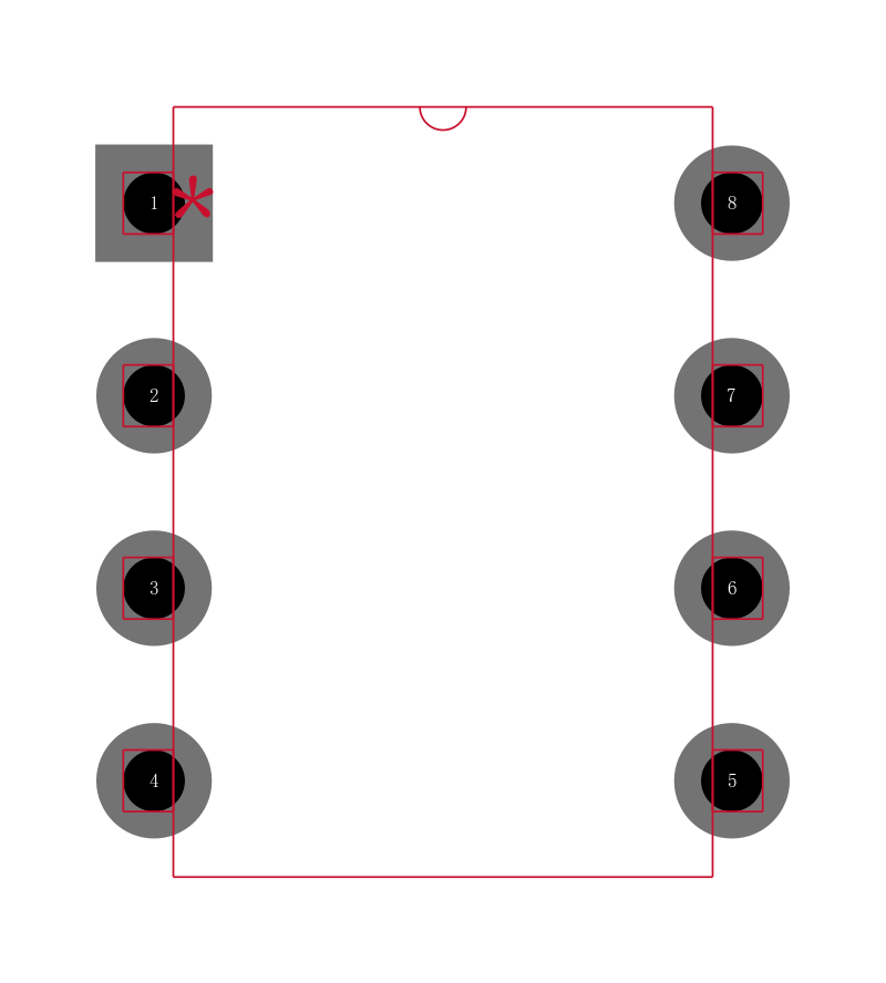 AD8307ANZ封装焊盘图