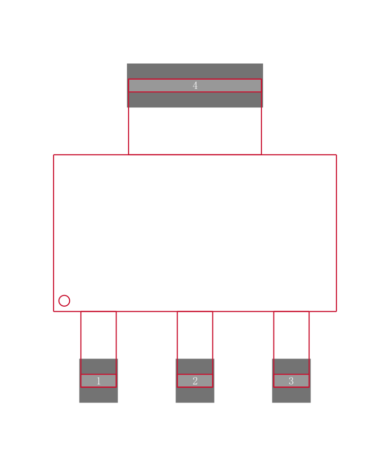 AMS1117-1.8封装焊盘图