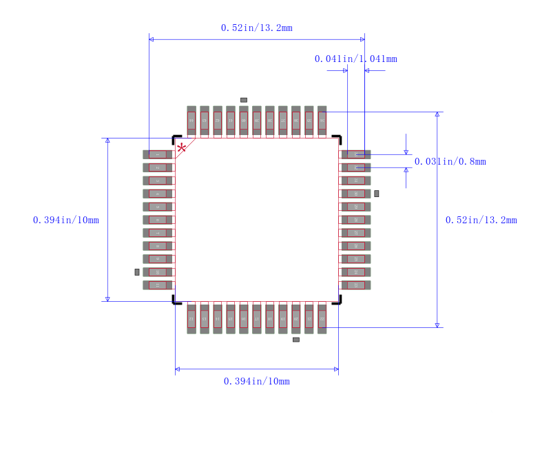 PIC16C64A-20I/PQ封装图