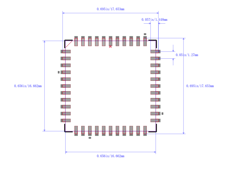 PIC16LF877T-04I/L封装图